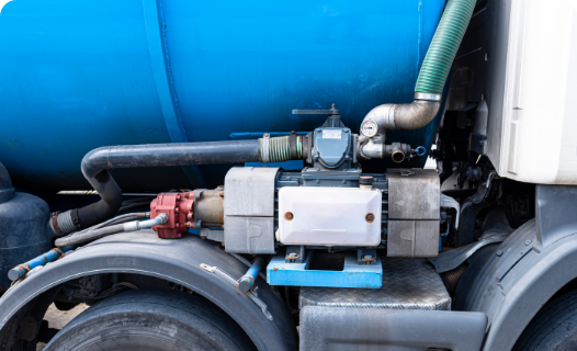 Photo of a pressure pumping truck